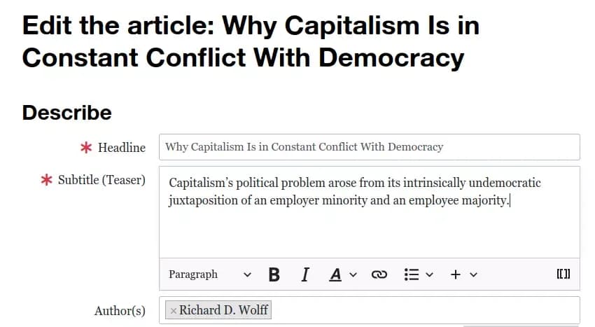 MediaWiki VisualEditor Example