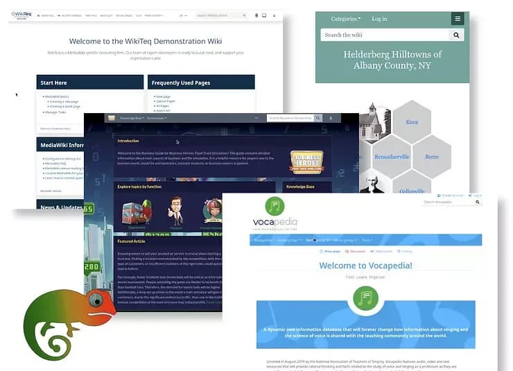 customized mediawiki skin examples