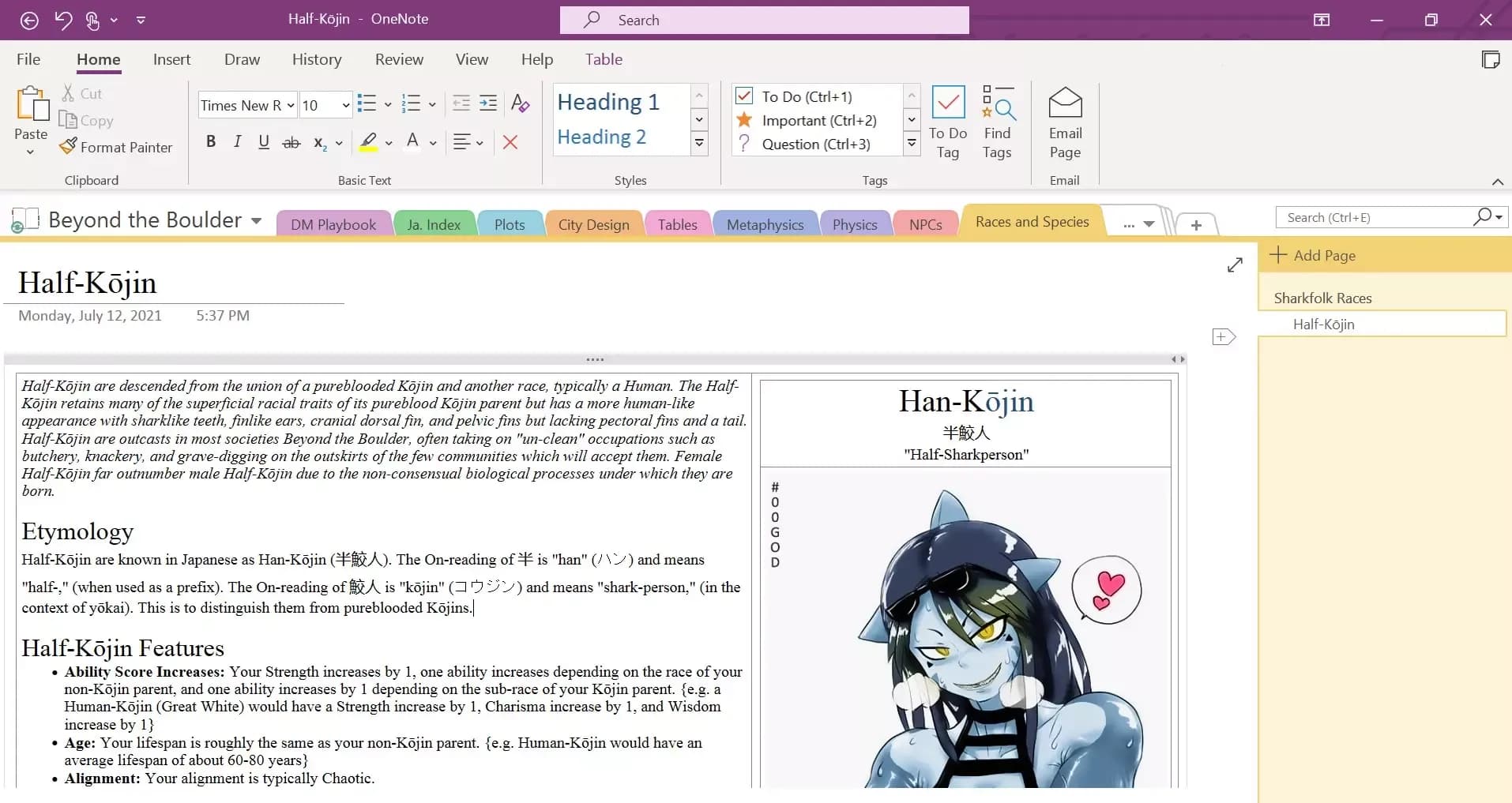onenote example