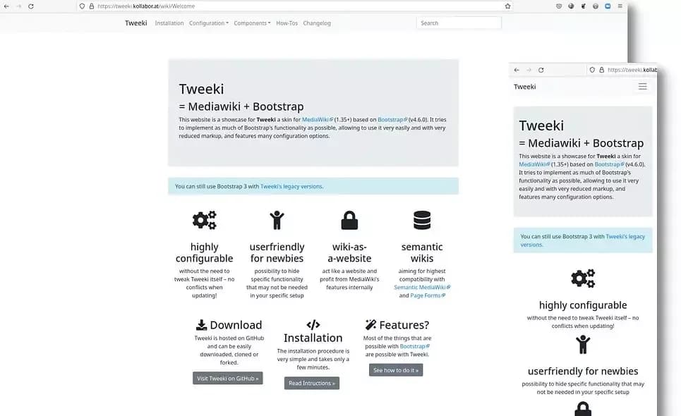 Tweeki mediawiki skin