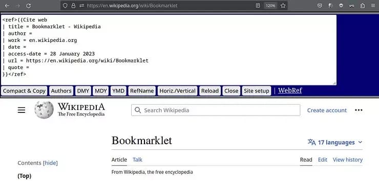 WebRef interface in MediaWiki