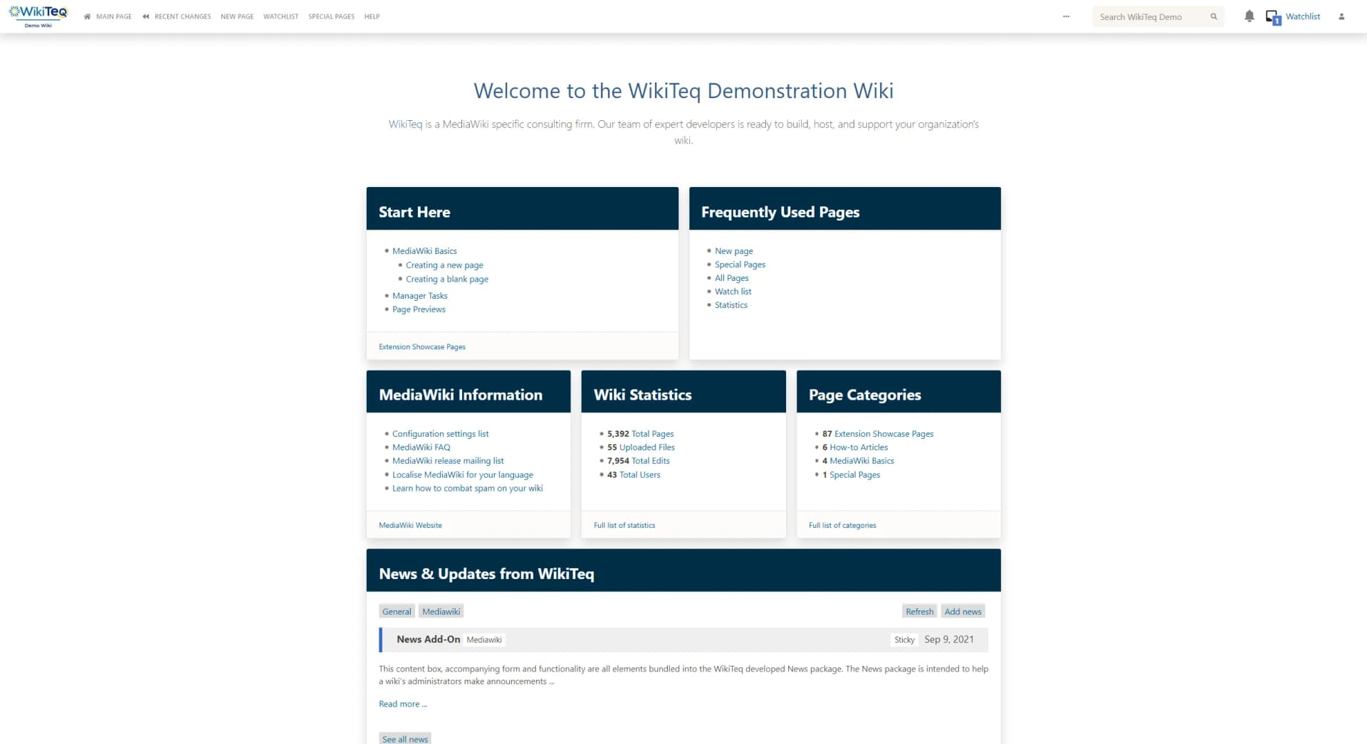 example of chameleon UI in mediawiki