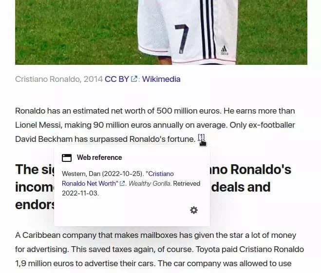 results of citation via mediawiki cite extension