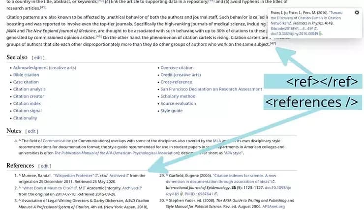 example of wikipedia article with references