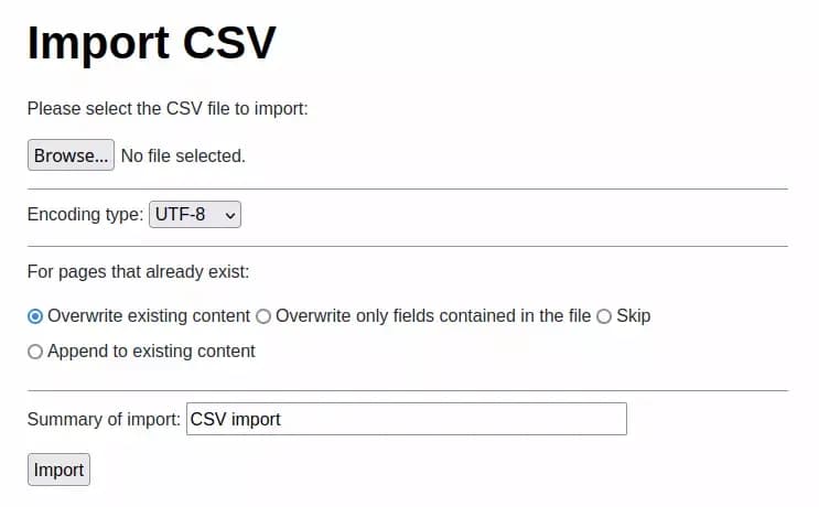 mediawiki data transfer extension example