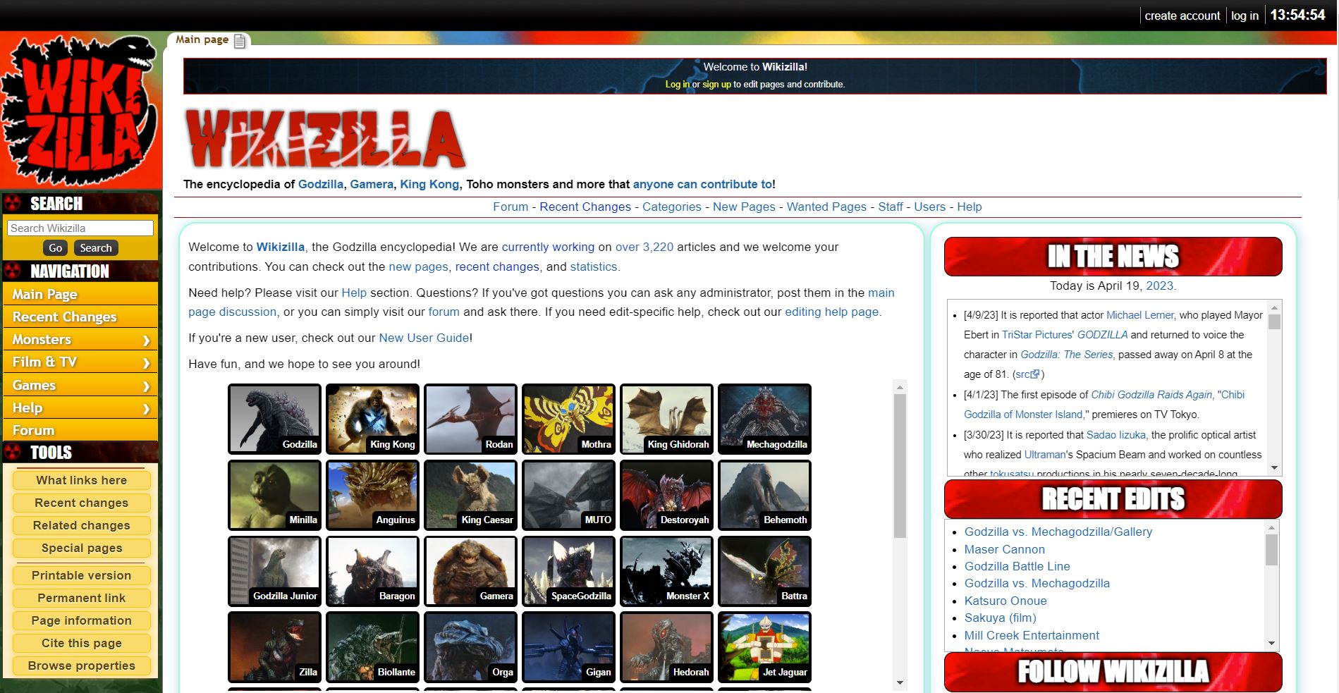 Example of customized mediawiki skin