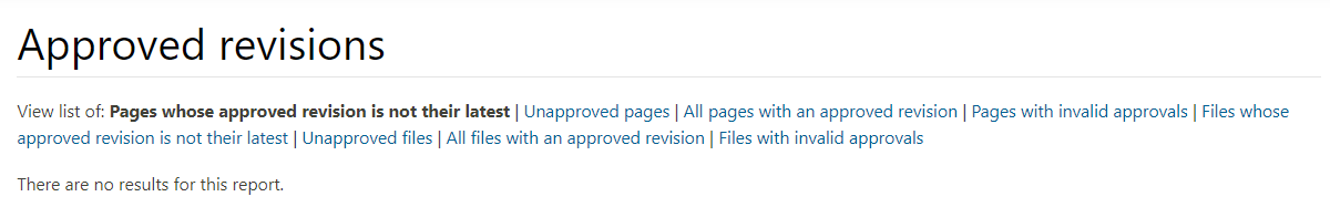 Screenshot of Approved Revisions MediaWiki Dashboard