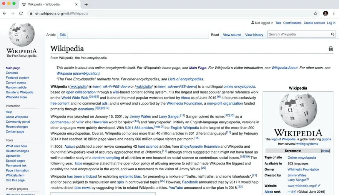 Wikipedia Layout