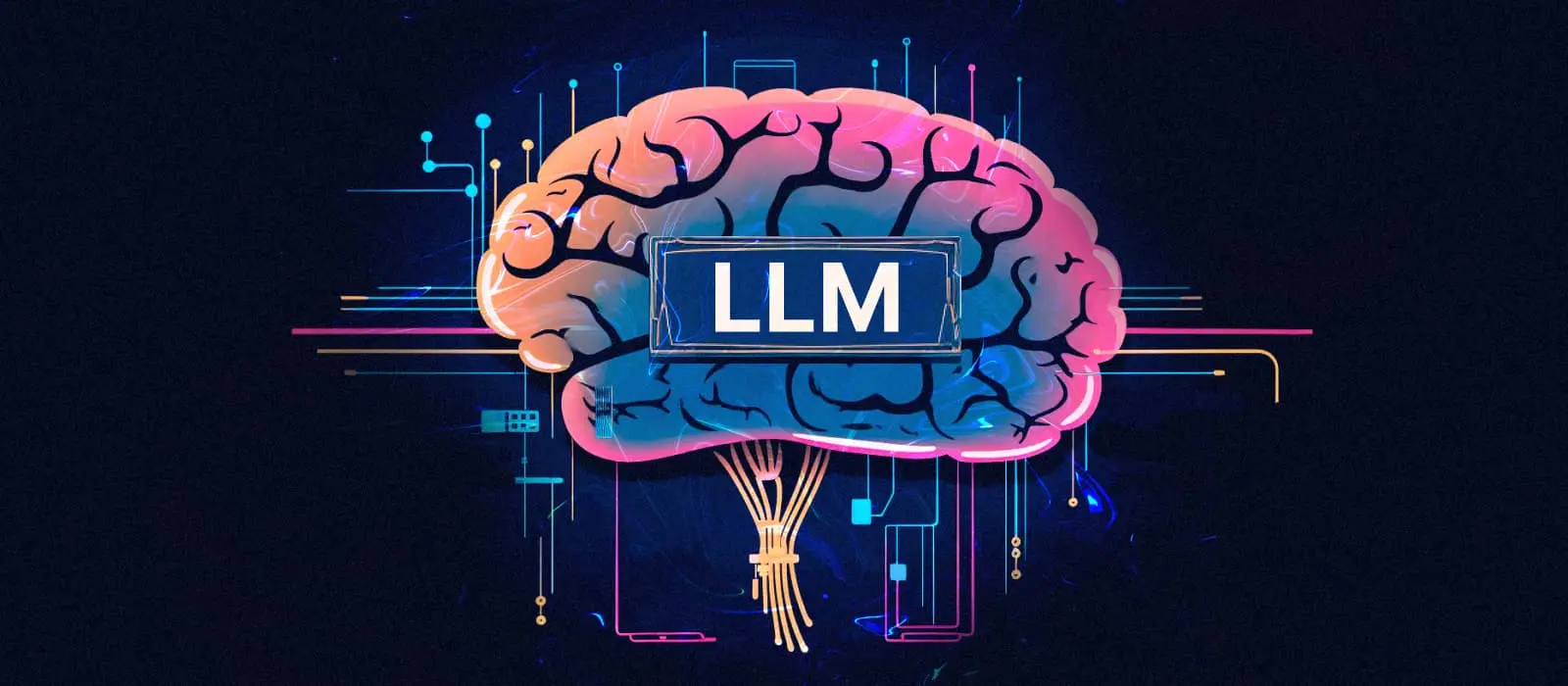 A brain representing an LLM model