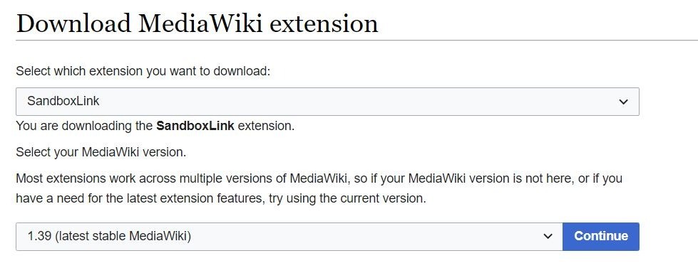 Downloading MediaWiki Extensions Example
