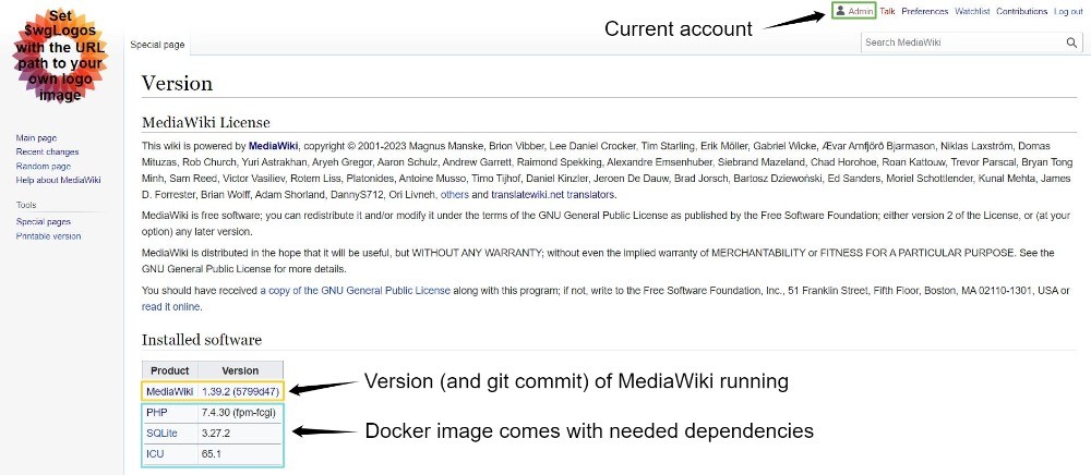 MediaWiki Version Example