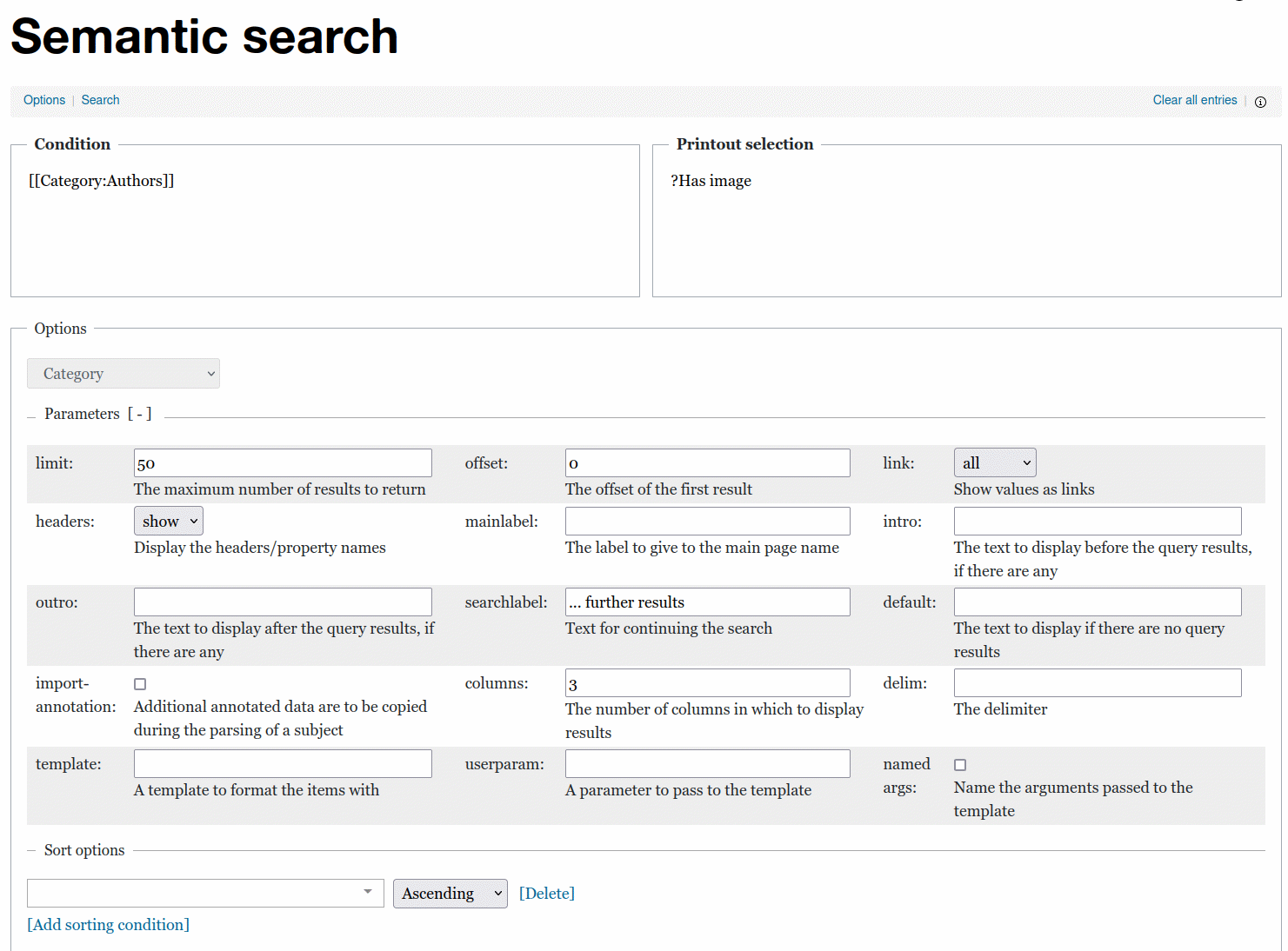 An interactive semantic query builder interface